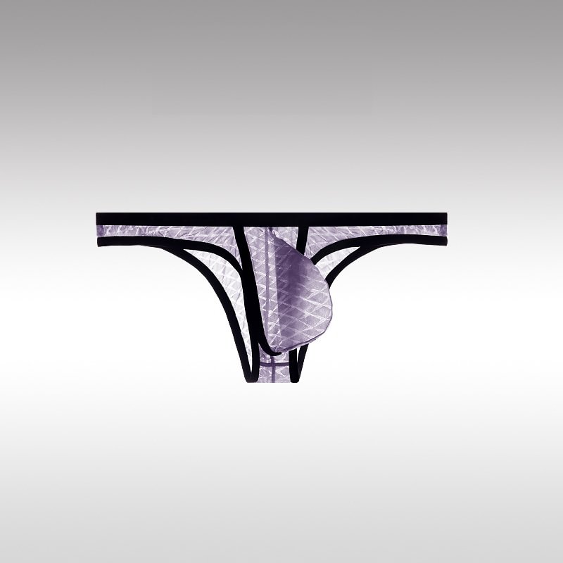 Men's Sexy Low-Rise Comfort Bikini Ice Silk Mesh Transparent Ultra-Thin Briefs