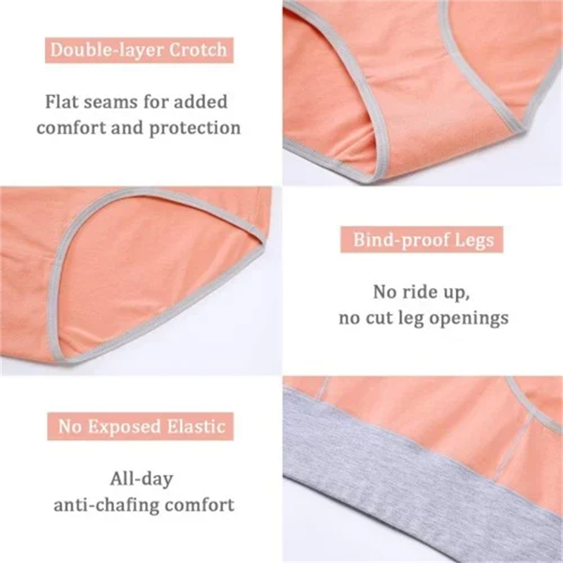 š„Buy 5 Get 5 Freeš„ Cotton Breathable Moisture-absorbing Antibacterial Underwear