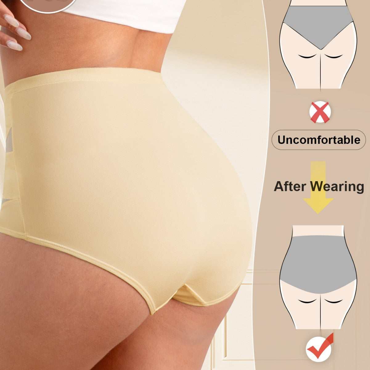 Women's High-Waisted Tummy Control Underwear