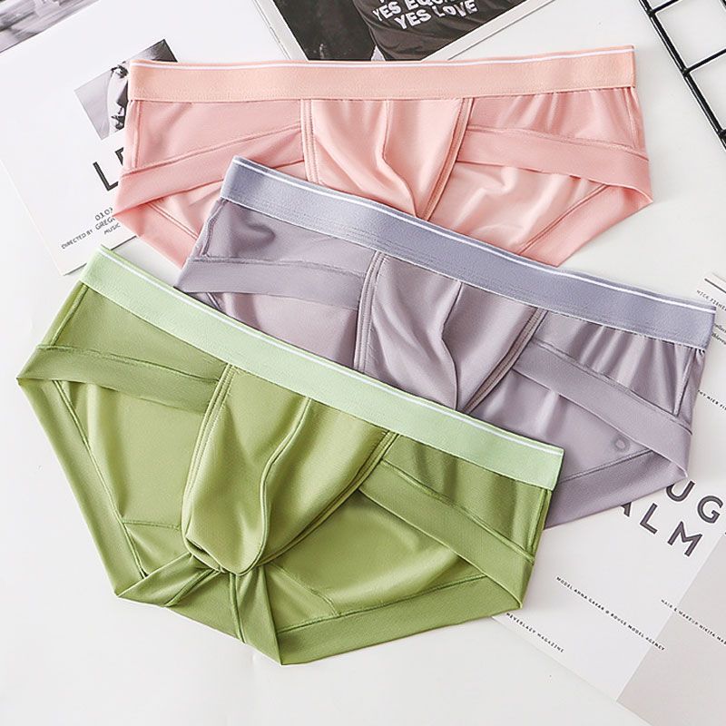 Great Sale🔥Men's Breathable Mesh Ice Silk Briefs