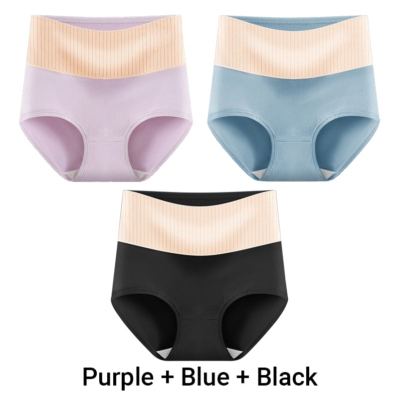 🎁(3pcs) Women's High Waisted 3A Grade Paclitaxel Antibacterial Panties