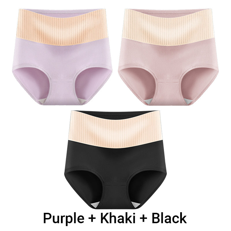 🎁(3pcs) Women's High Waisted 3A Grade Paclitaxel Antibacterial Panties
