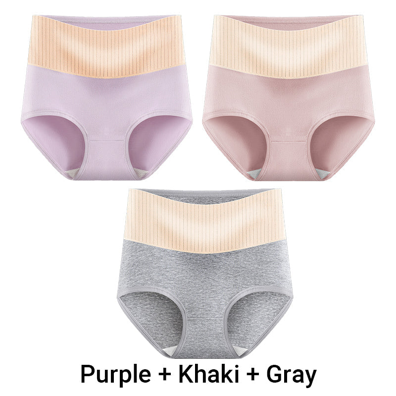 🎁(3pcs) Women's High Waisted 3A Grade Paclitaxel Antibacterial Panties