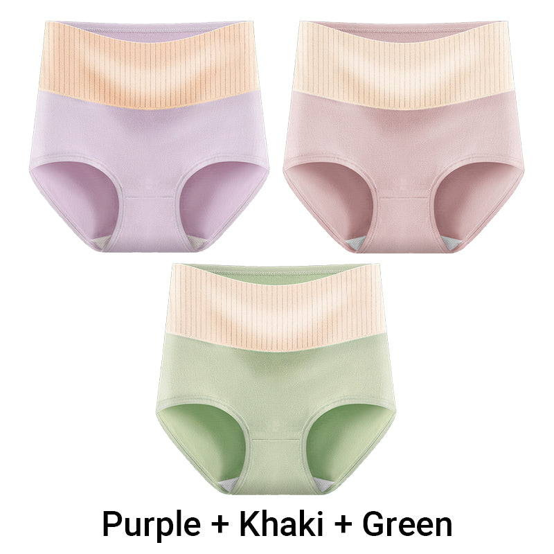 🎁(3pcs) Women's High Waisted 3A Grade Paclitaxel Antibacterial Panties