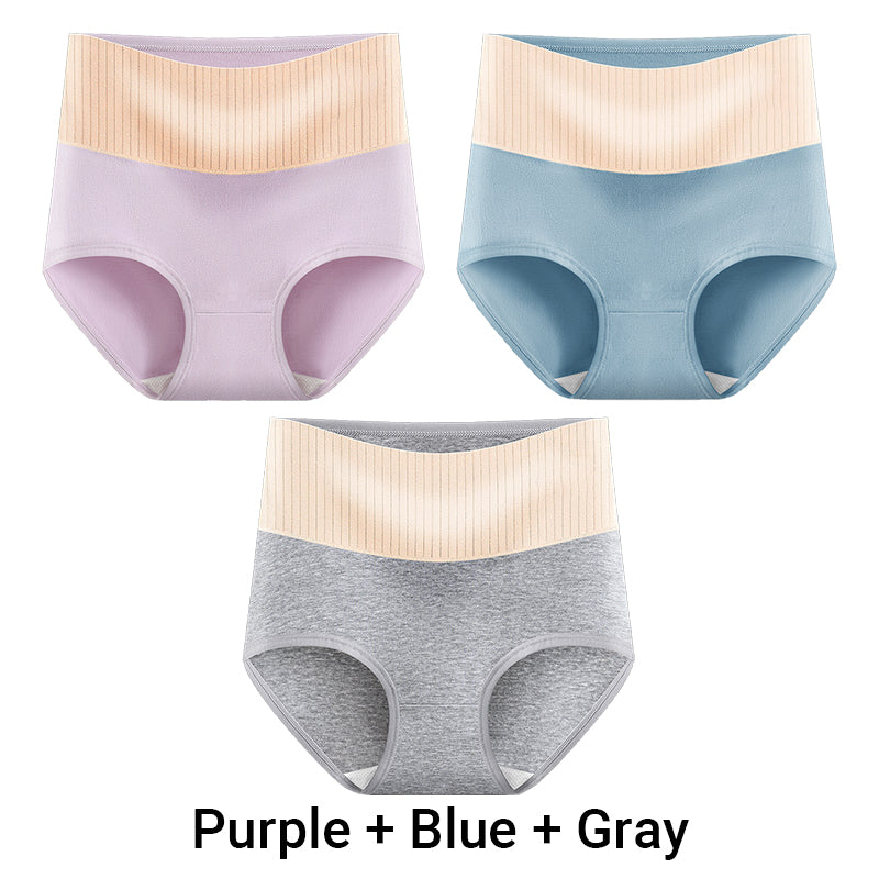 🎁(3pcs) Women's High Waisted 3A Grade Paclitaxel Antibacterial Panties