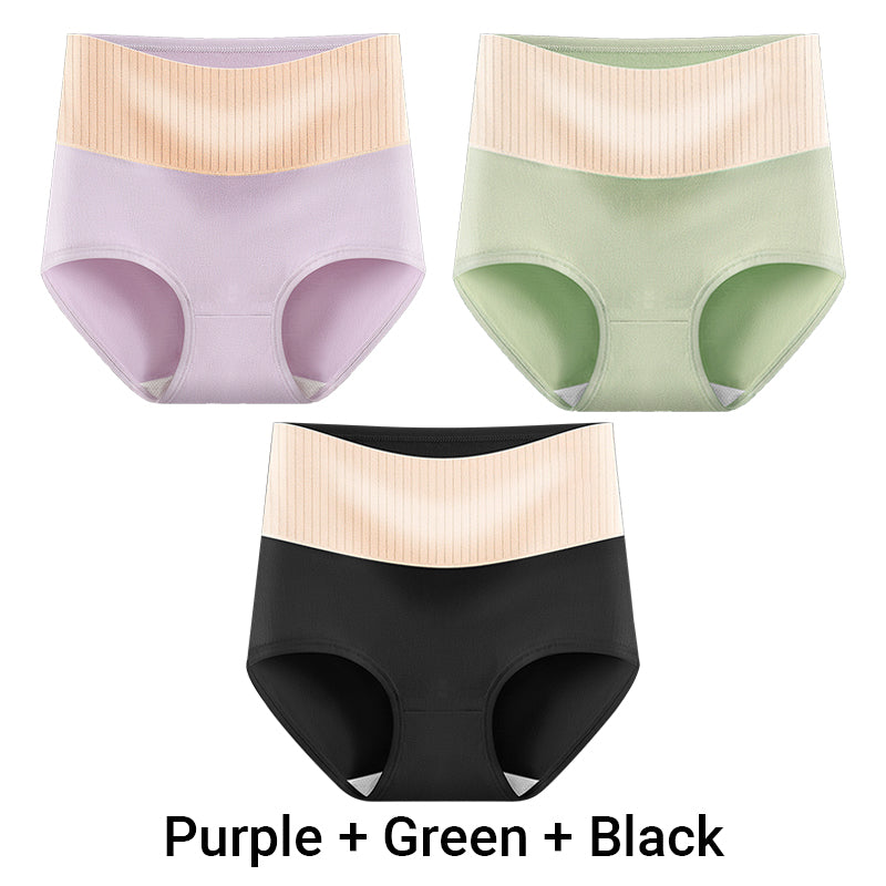 🎁(3pcs) Women's High Waisted 3A Grade Paclitaxel Antibacterial Panties