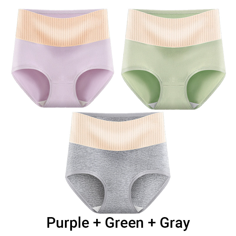 🎁(3pcs) Women's High Waisted 3A Grade Paclitaxel Antibacterial Panties