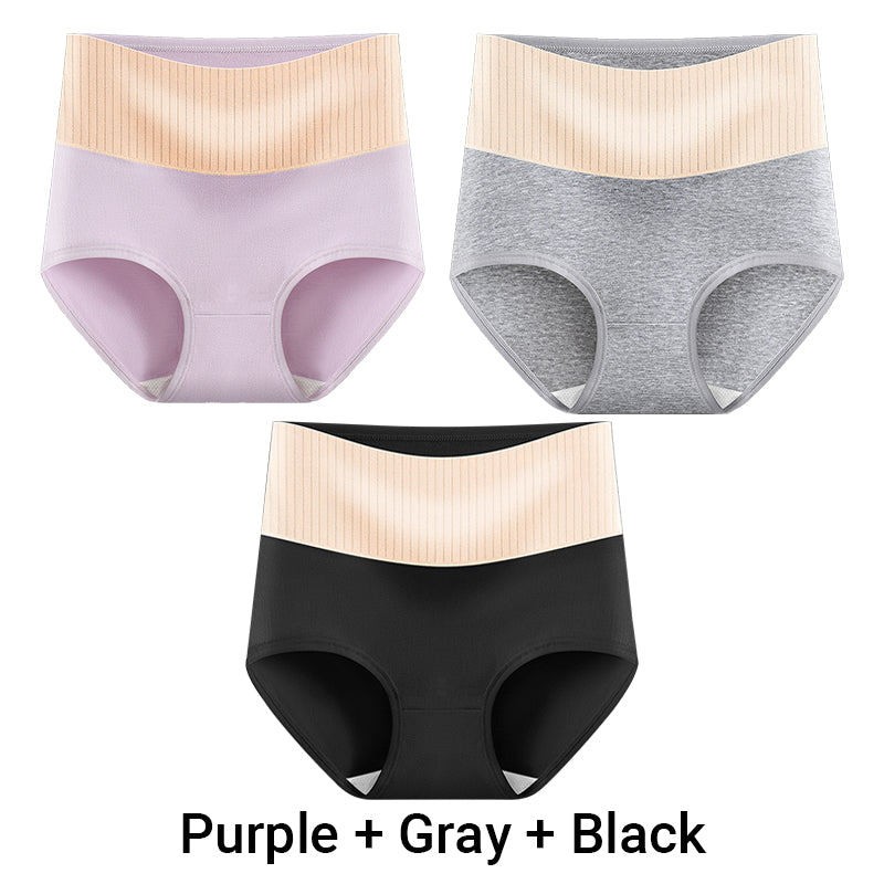 🎁(3pcs) Women's High Waisted 3A Grade Paclitaxel Antibacterial Panties