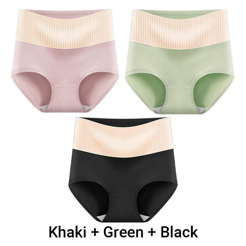 🎁(3pcs) Women's High Waisted 3A Grade Paclitaxel Antibacterial Panties