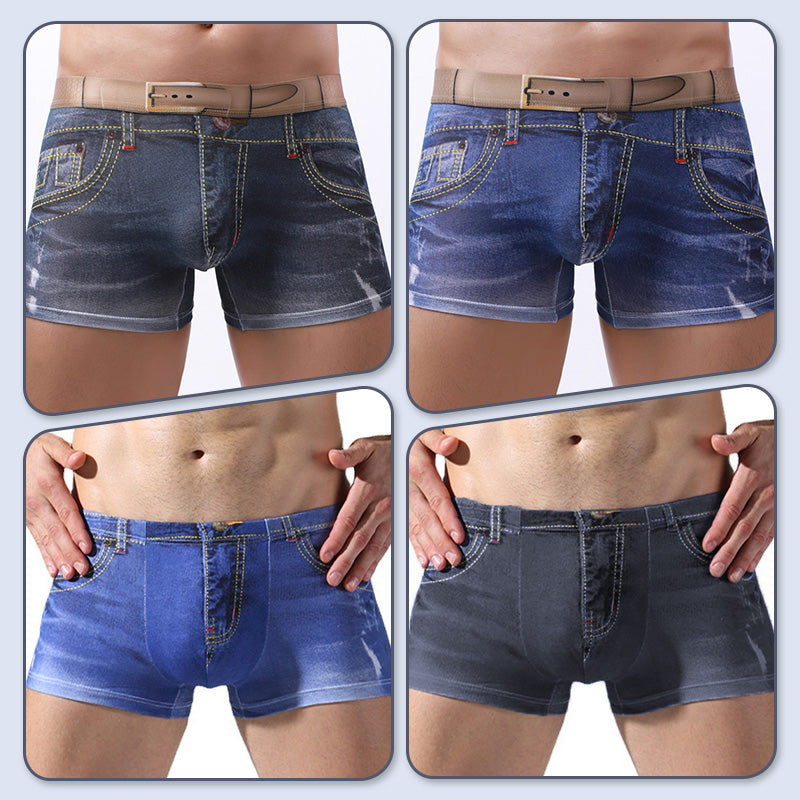 Men's Creative Denim Look Underpants