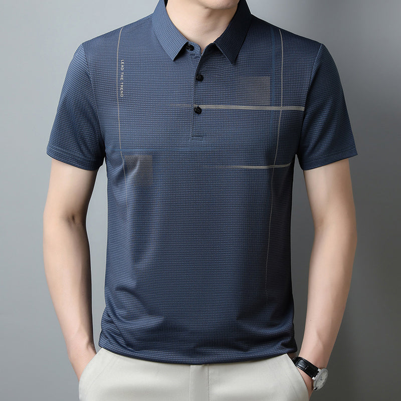 Men's Loose Cool Breathable Lapel T-Shirt
