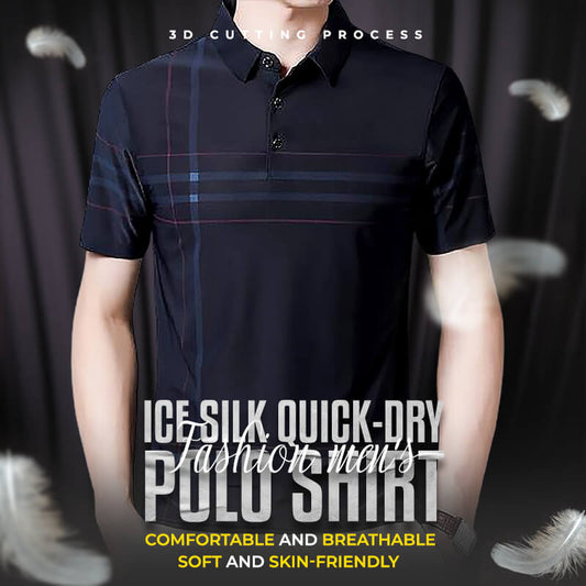 Fashion Men's Ice Silk Quick-Dry POLO Shirt