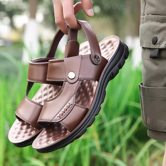 Summer Men's Leather Casual Sandals