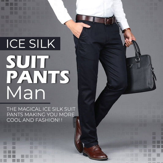Ice Silk Suit Pants Man