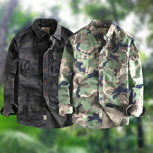 Camouflage cargo shirts for men