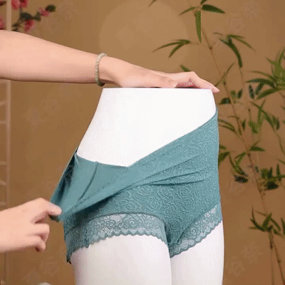 Elegant Lace Pressure Tummy Tucking Hip Lifting Cotton Panties