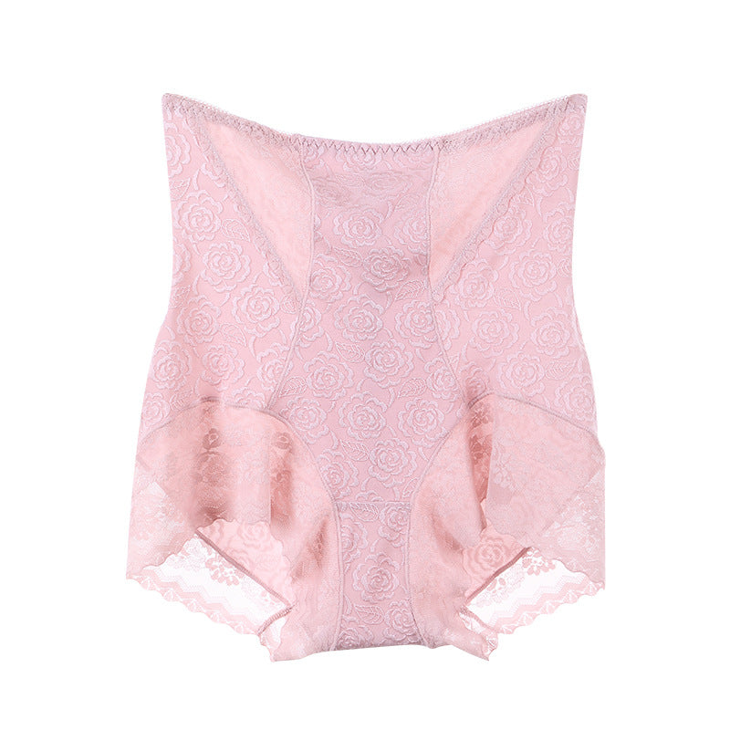Elegant Lace Pressure Tummy Tucking Hip Lifting Cotton Panties