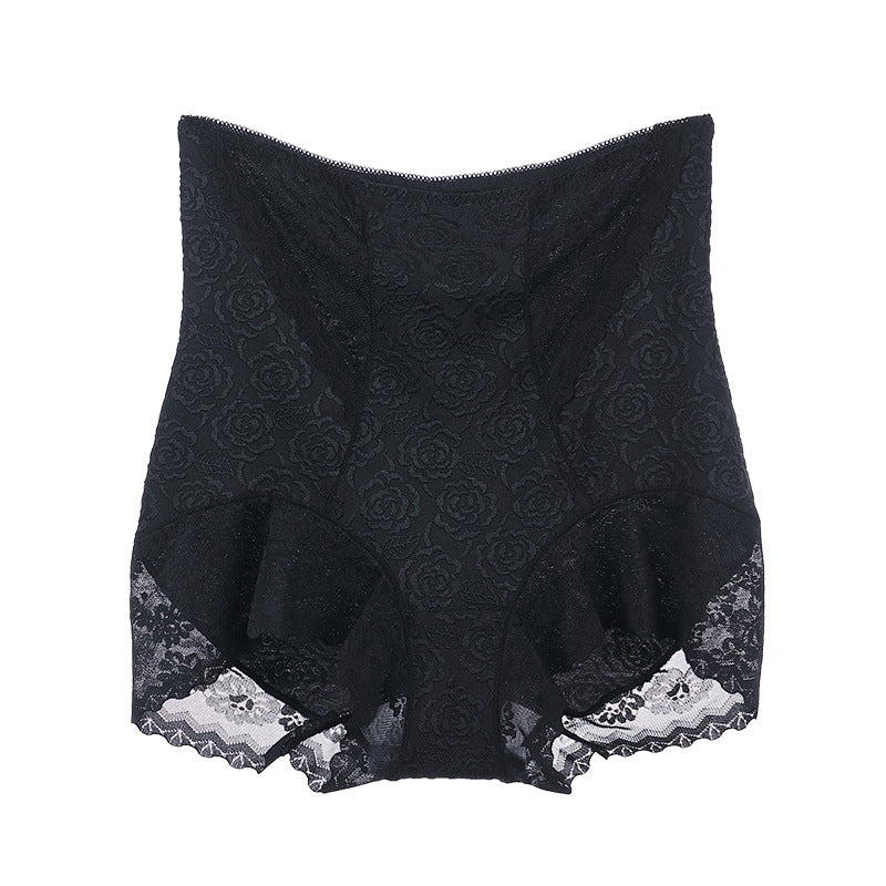 Elegant Lace Pressure Tummy Tucking Hip Lifting Cotton Panties