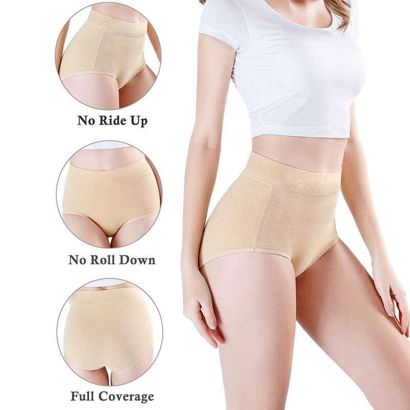 Women's Modal underwear Middle Waist Stretch Briefs Soft Underpants
