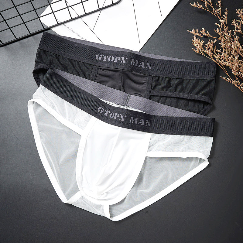 Men’s Sexy Ultra-thin ice silk Translucent Underpants【Buy 3 get 1 free 】