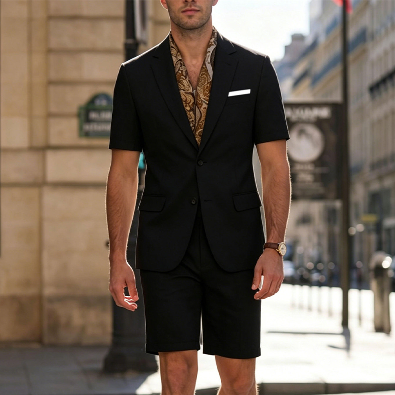 Men's Short Sleeve Suit 2-Piece Set【FREE SHIPPING】