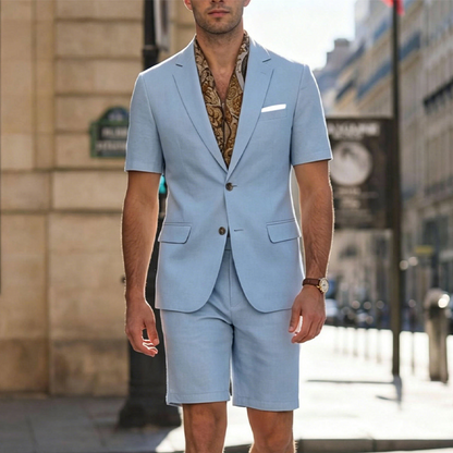 Men's Short Sleeve Suit 2-Piece Set【FREE SHIPPING】