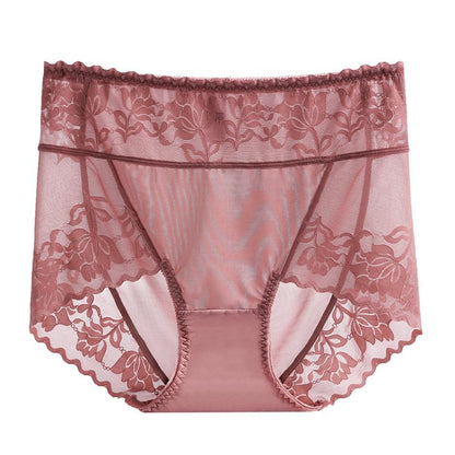 Large Size Non-marking High-waisted Women's Lace Panties