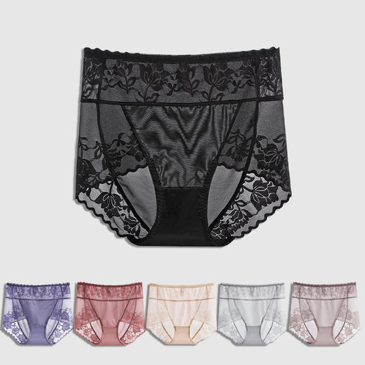 Large Size Non-marking High-waisted Women's Lace Panties