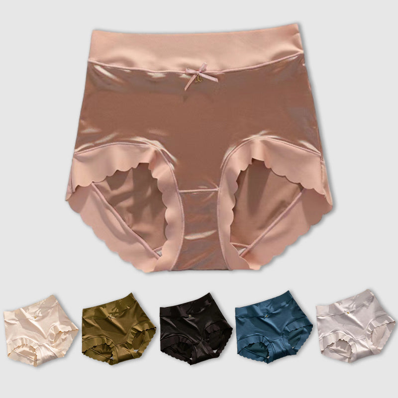 BUY 3 GET 2 FREE-Satin ice Silk Seamless Tummy Control Panties