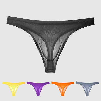 Men's Ultra-Thin Ice Silk Sexy Transparent Thong【Buy 3 Get 2 Free】