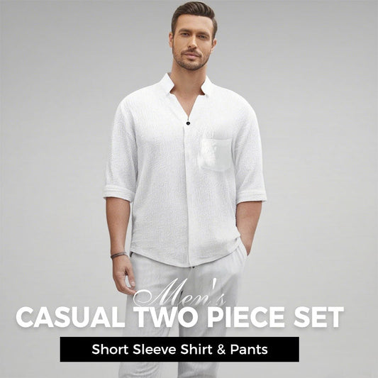 Men's Trendy Cotton Linen Top & Pants Two-Piece Set🎉BIG SALE-50% OFF🎉FREE SHIPPING