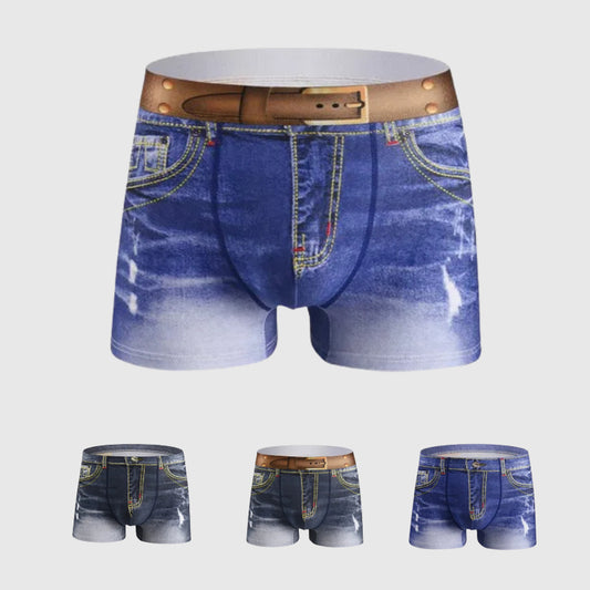 Men's Creative Denim Look Underpants