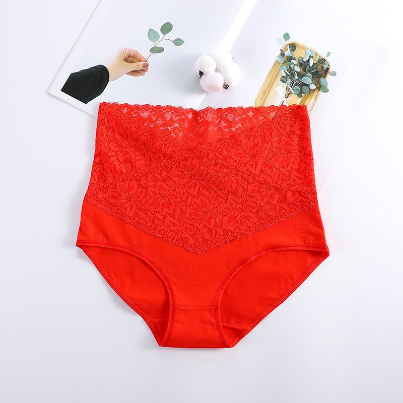 Women's High Waist Cotton Lace Panties