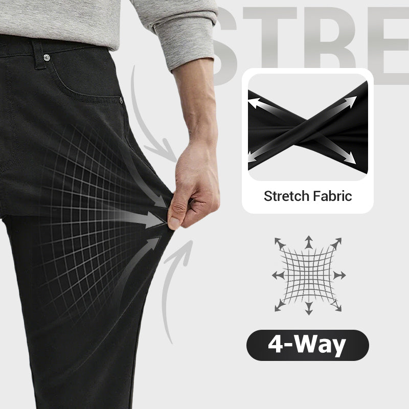 🖤 LAST DAY: 50% OFF! 🖤 Men’s Casual Slim-Fit Solid Color Pants+Belt ❄️