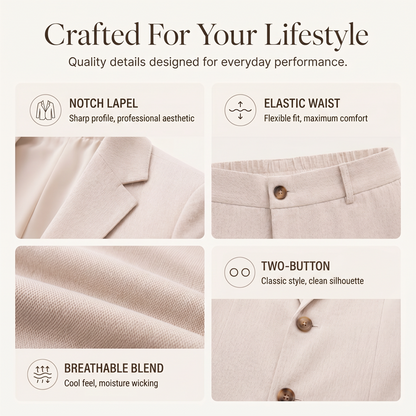 Men's Short Sleeve Suit 2-Piece Set【FREE SHIPPING】