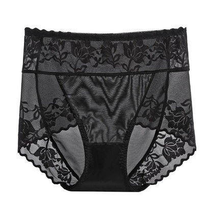 Large Size Non-marking High-waisted Women's Lace Panties