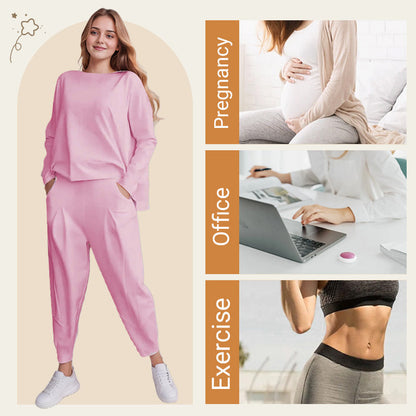 💎 55% OFF! 💎 Round-Neck Long-Sleeve Top & Pants Set – Wrinkle-Free, Breathable & Effortlessly Stylish 👚👖