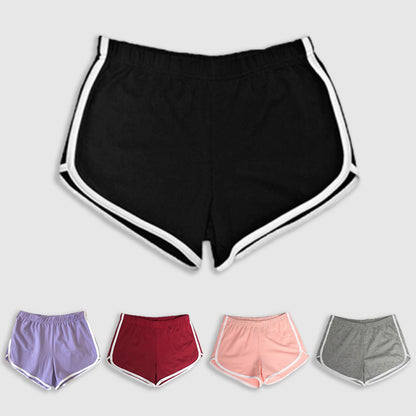 Women's elastic casual pants candy color sexy mid-waist slim shorts