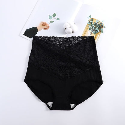 Women's High Waist Cotton Lace Panties