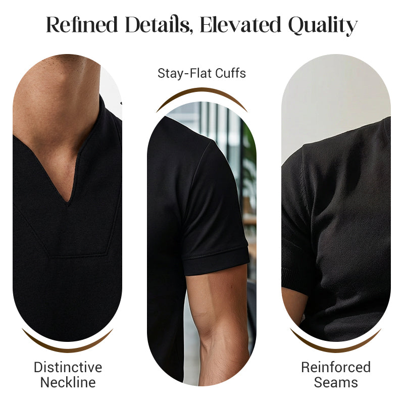 Men Gentlemans Business Short Sleeve Fitness T-shirt🔥HOT SALE 49% OFF