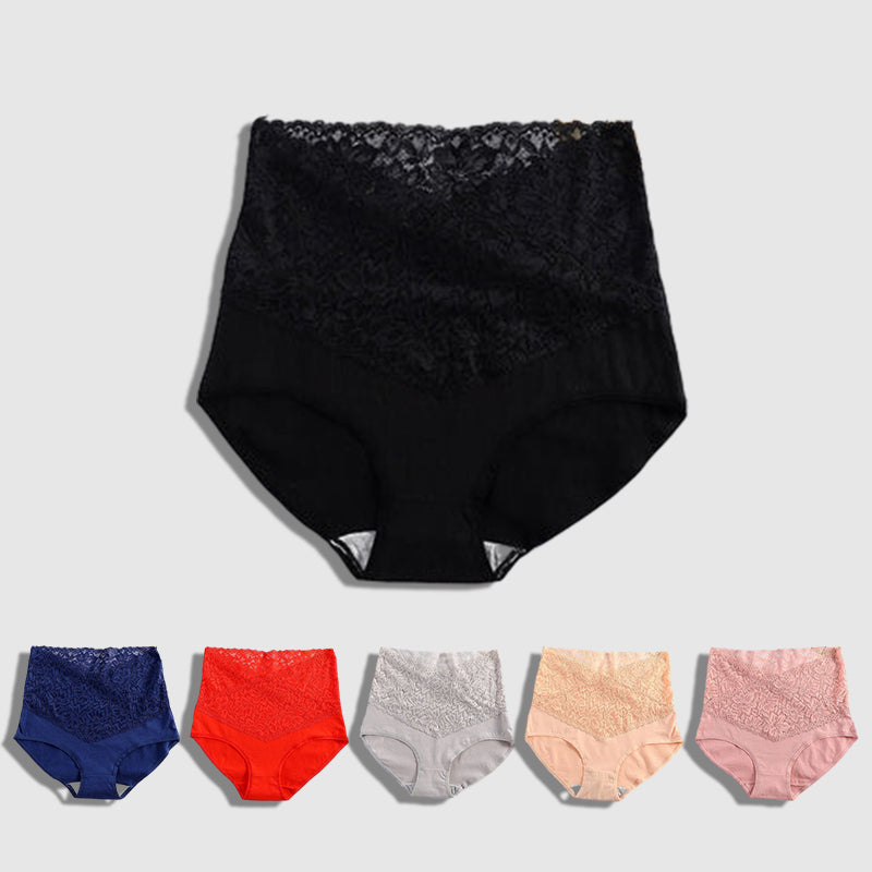 Women's High Waist Cotton Lace Panties