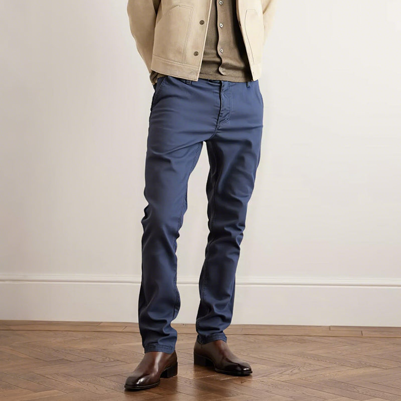 🖤 LAST DAY: 50% OFF! 🖤 Men’s Casual Slim-Fit Solid Color Pants+Belt ❄️