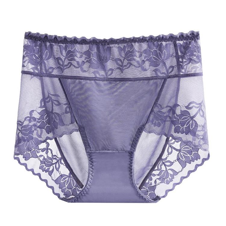 Large Size Non-marking High-waisted Women's Lace Panties