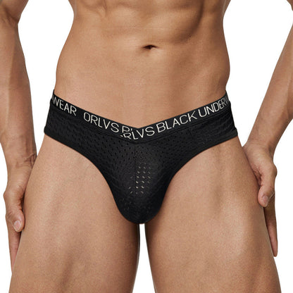 Men's sexy underwear made of ice silk mesh.