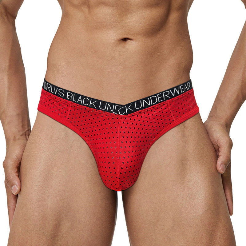 Men's sexy underwear made of ice silk mesh.