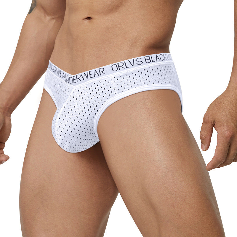 Men's sexy underwear made of ice silk mesh.