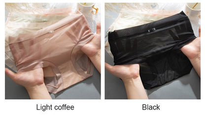 Ultra-thin ice silk cool seamless panties for women