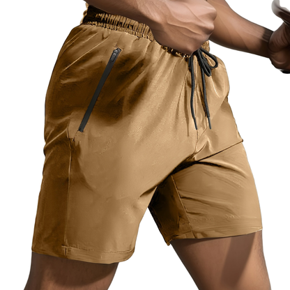Men's Letter Print Drawstring Waist Shorts