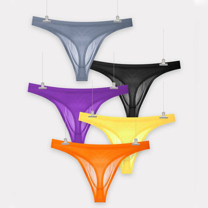 Men's Ultra-Thin Ice Silk Sexy Transparent Thong【Buy 3 Get 2 Free】