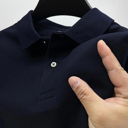 Men’s Fashionable Lapel Long-sleeve T-shirt